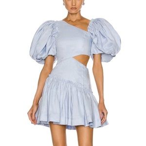 aje chateau dress in blue